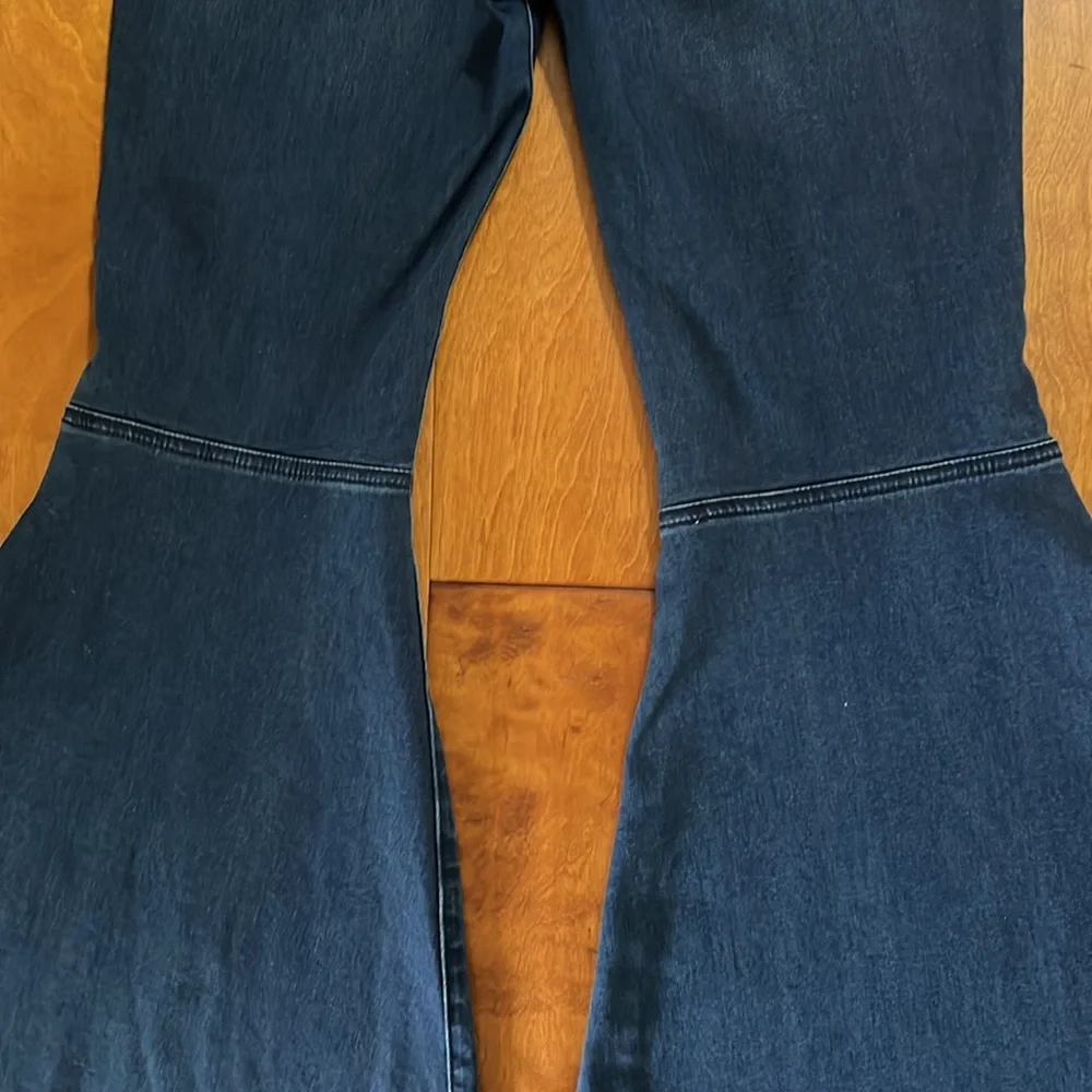 Free People High-Waist Blue Flare Jeans